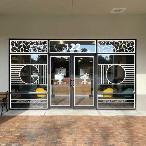 Salon Mulberry - High End Salon - Storefront Glass Signage Design by TheDreamCity