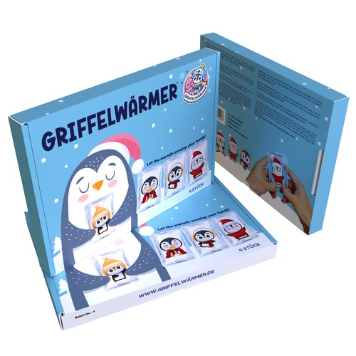 Package design for a set of 4 hand warmers Design by By_B