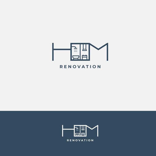 Kitchen and Bath Remodeling Logo and Brand Guide Design by bisbidesign