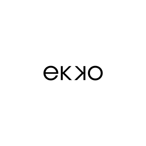 SIMPLE LOGO - ekko Letters then dm after Design by tofudsgn