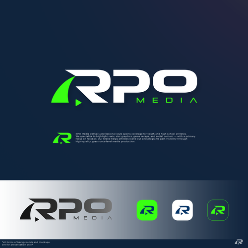 Design a Bold Sports Media Logo for RPO Media – The ESPN for High School Athletes (Think Overtime x Design by wSn™