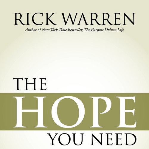 Design Rick Warren's New Book Cover Design por mttwst