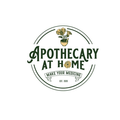 Vintage apothecary inspired logo for herbalist subscription box デザイン by C1k