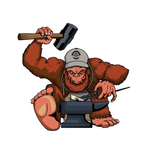 We need a Bigfoot mascot who is forging to showcase our brand Design réalisé par phong