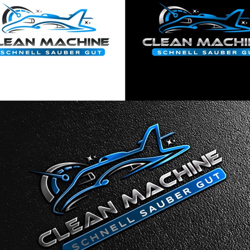 CleanMachine / Logo for Car and Plane Detailing Design by Ideaplane Studio