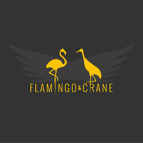 Flamingo & Crane Design by CostinLogopus