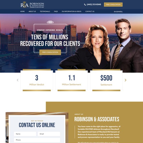 DUI Lawyer Landing Page Design by pixelwebplanet