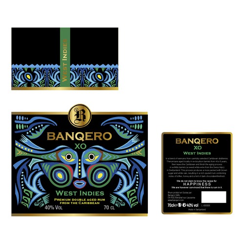 Design the labels of a whole new range of double aged RUM from the CARIBBEAN Diseño de Nirmana92
