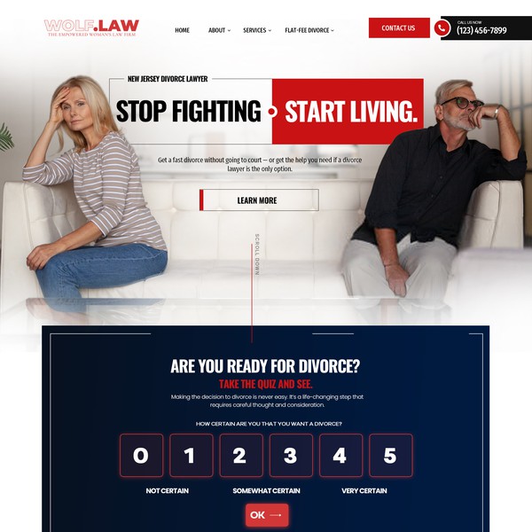 Design by Isaac Creative titled "Divorce lawfirm website design"