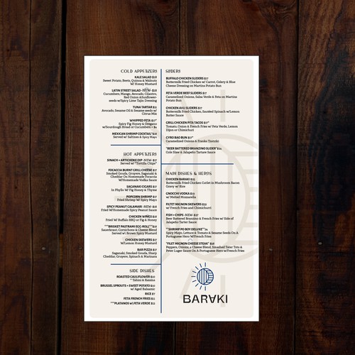 Menu contest entry by Moonlit Fox