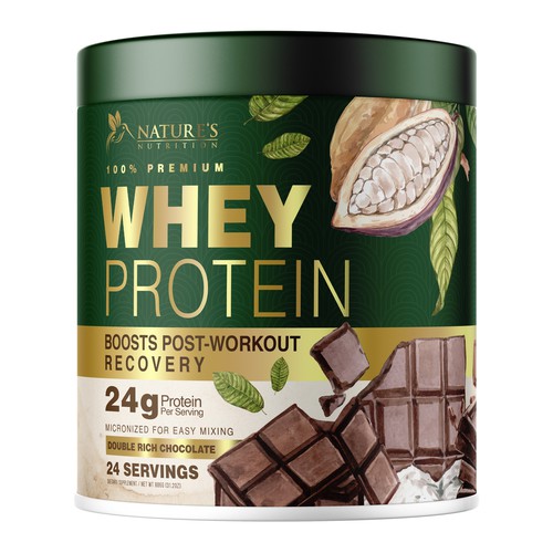 Diseño de Tasty Whey Protein Chocolate Design Needed for Nature's Nutrition de UnderTheSea™