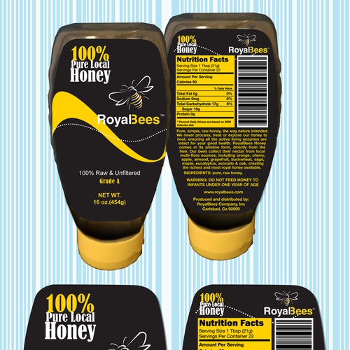 Honey label (front & back) for Royal Bees Company, Inc | Print or ...