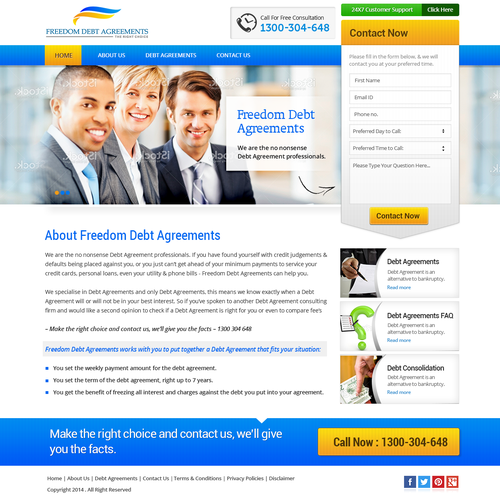 Make an awesome landing page that will generate enquiries Design by Gowebbaby.com