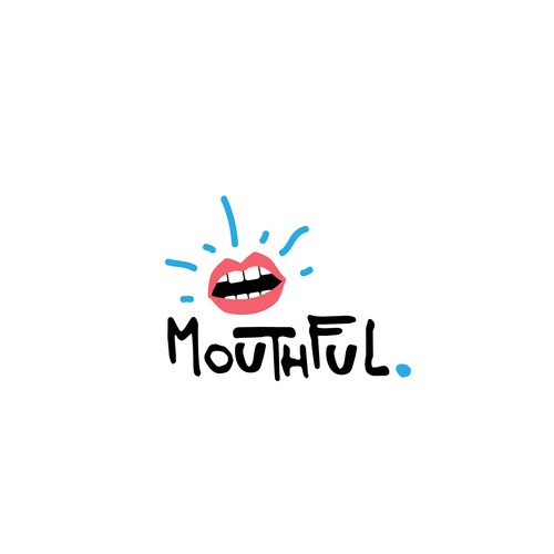 Strong, spunky yet clean logo for mouthful Design by Replika_