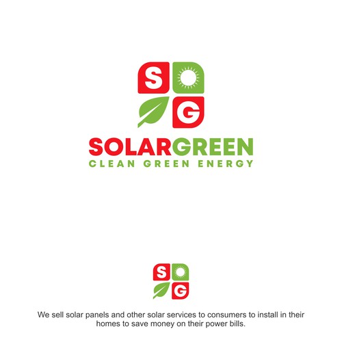 Logo for solar retailer, SolarGreen Design by Web Hub Solution