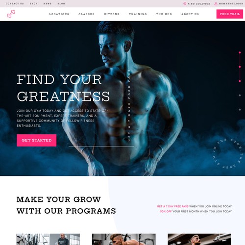 Design homepage and location page for Gym website Design by Mohammad Kashif