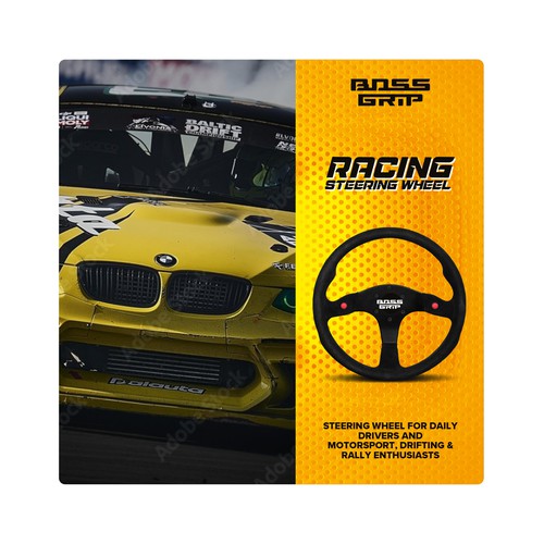 Steering wheel packaging Design by stuart-digital&print