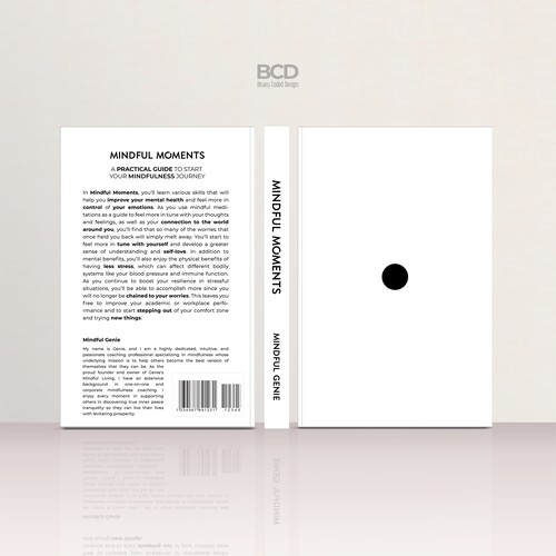 Catchy book cover design for my mindful meditation book. Design by BCD∞