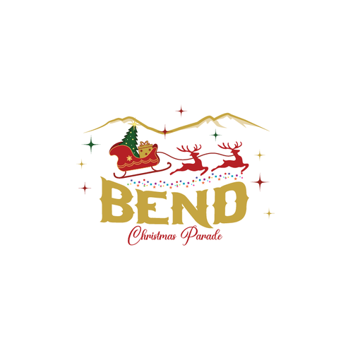 Bend Christmas Parade Logo Design by SilverPen Designs