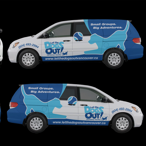 Design a Minivan Vehicle Wrap for Dog Walking Business Design réalisé par theANUNGs