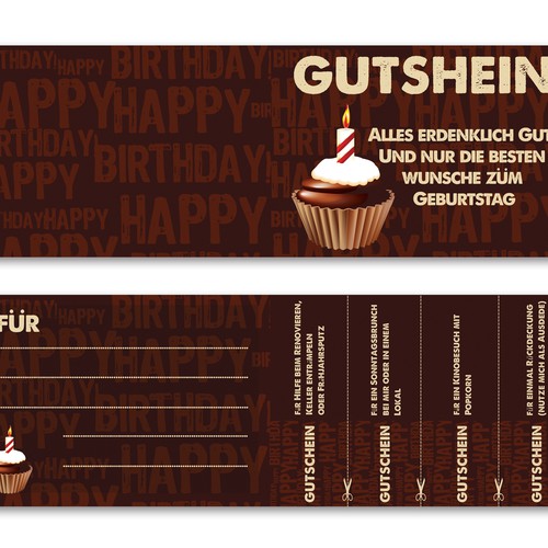 Geburtstagskarte Mit Gutscheinen Design For Birthday Card With Coupon Postcard Flyer Or Print Contest 99designs