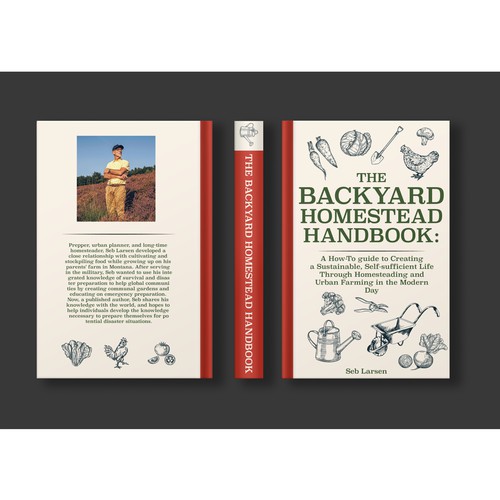 Backyard Homesteading & Urban Farming Book Cover Design Design by BarbaraKu