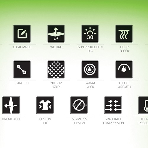 Create Fabric Technology Icons for Custom Sports Sleeves Design by Stayfun