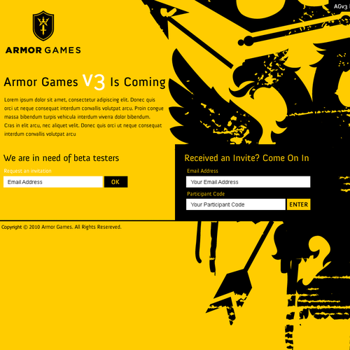 Breath Life Into Armor Games New Brand - Design our Beta Page Design von marekhz
