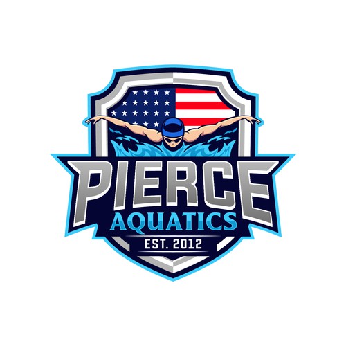 Swim Team Logo Design by GraphicVersa