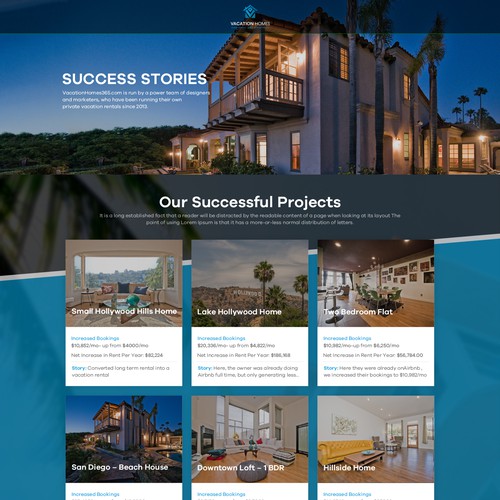 Success Stories page design Design by 99boys