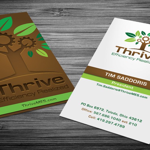 Create the next stationery for Thrive Diseño de Cyanide Designz