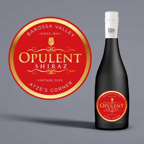 Wine label design. Change suggestions for existing front label. Design by Designer Group