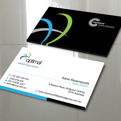 Create new business cards for Optimal Group Design by bleubird