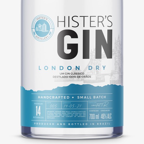 Premium Gin label Ontwerp door sam2305