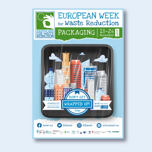 A poster for the European Week for Waste Reduction 2023 Design by Pandius