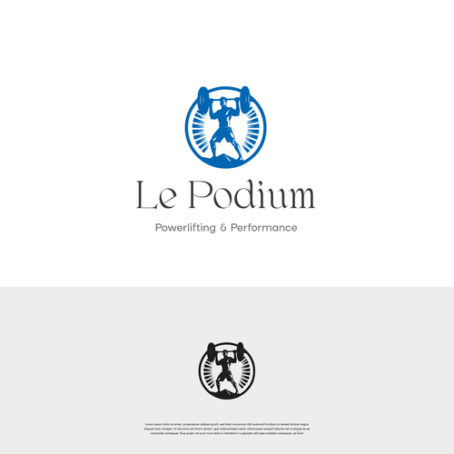 Minimalistic logo for a new powerlifting gym Design by CreaVida