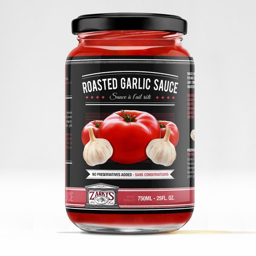 Create a modern upscale label for a jarred tomato sauce line Design by Partikules