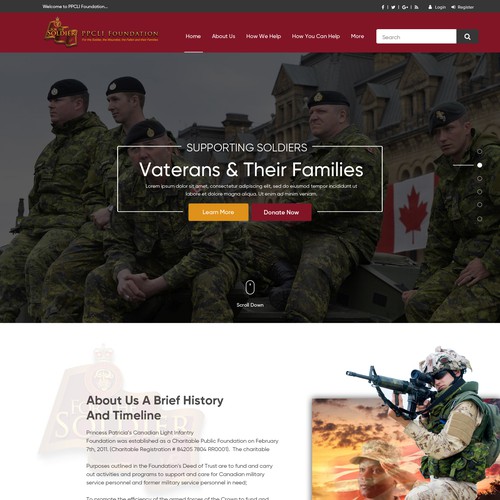 PPCLI Foundation website Diseño de OMGuys™