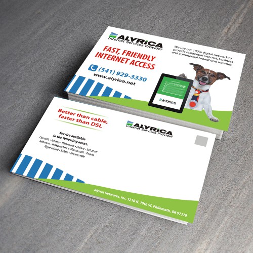 Create a new internet access advertising postcard Design von Squonk