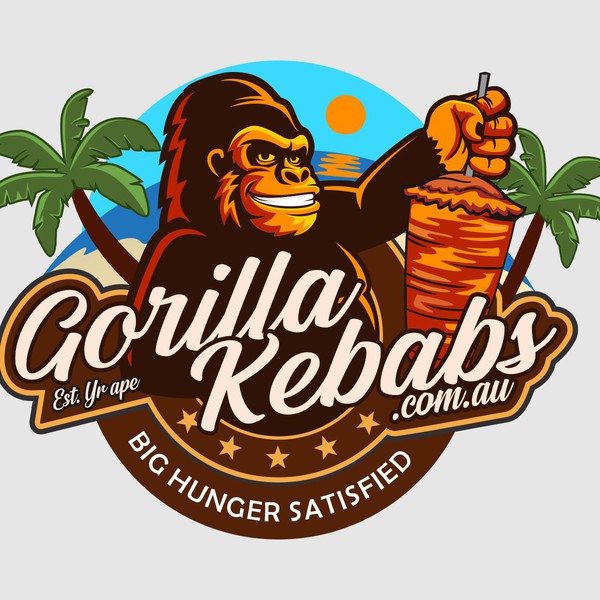 Design by eugen ed titled "Gorila mascot logo for kebab"