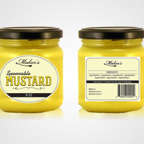 Label design for artisan condiments | Product label contest