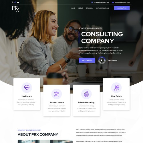High-End Consulting Website Design Design by Smashing Boys