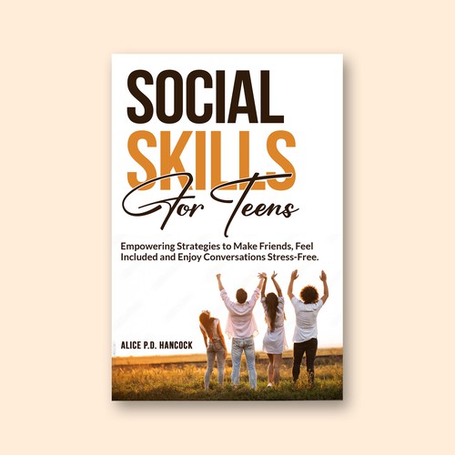 Minimalist Book cover for Teens ages 13-18 suffering from social anxiety and need to learn social skills Design réalisé par KMS Arafat