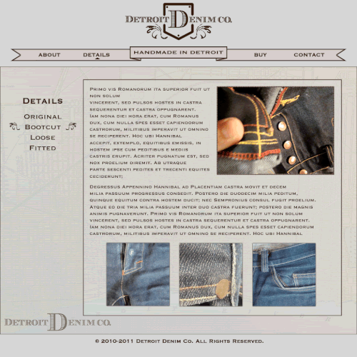Detroit Denim Co., needs a new website design Réalisé par Viverse