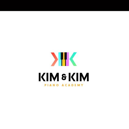 Logo to appeal adult piano students for online piano school called Kim & Kim Piano Academy Design by Matt *