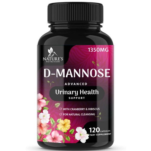 Colorful D-Mannose Design Needed for Nature's Nutrition Design by R O S H I N