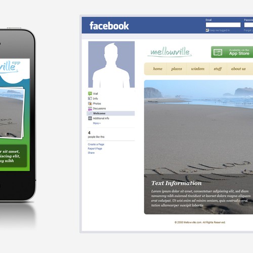 Create Mellowville's Facebook page Design by Pavel Poloskov