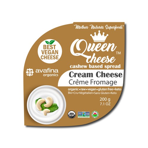 Vegan Cashew Cheese Packaging Rebrand Design by Saturnine