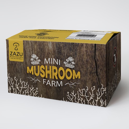 Mushroom Grow Kit Design by StanBranding