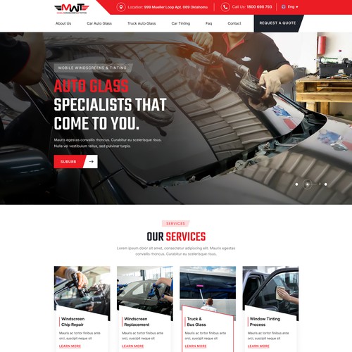 Design a clean and modern service based website home page Design by WebNest™